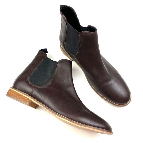 ASOS Brown Leather Chelsea Boots size 9 - Picture 1 of 8